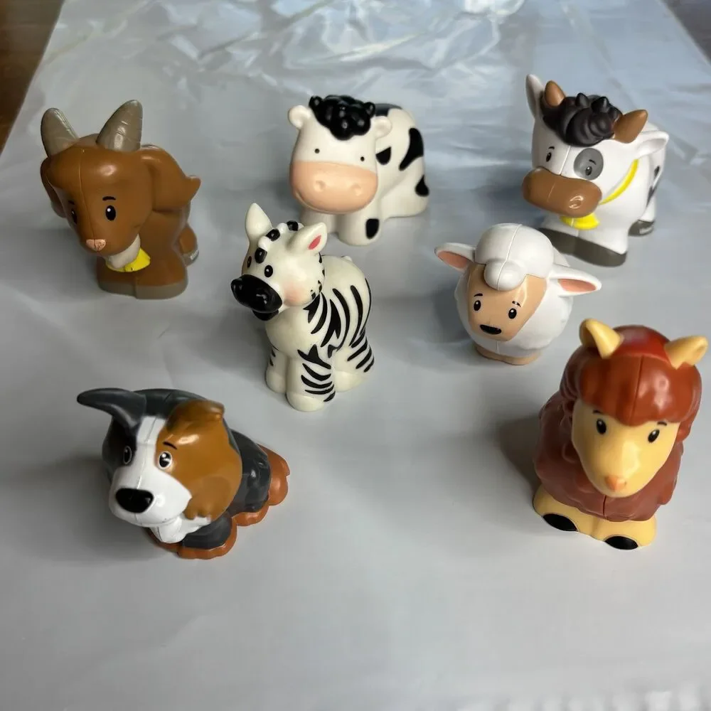 Fisher-Price Little People Farm Animal Figures Lot Cow Dog Sheep Zebra Goat Toy